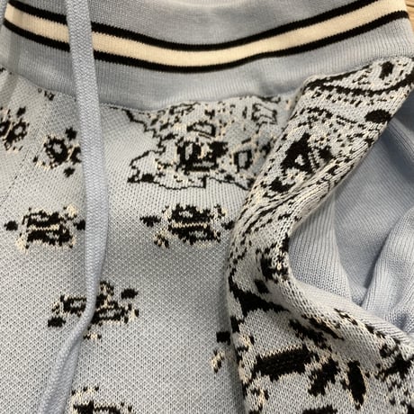 FNTY/ Knitted Paisley Shorts "BLUE"