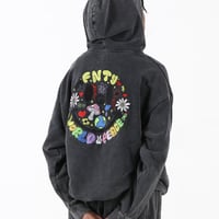 FNTY/Smile Embroid Hoodie  "WASHED BLACK"