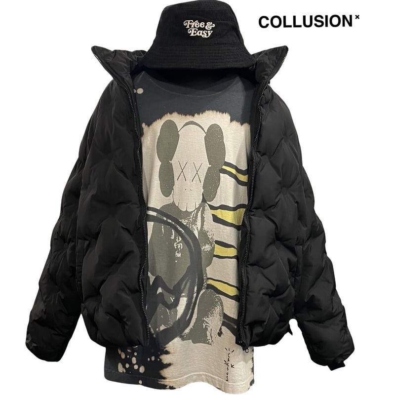 COLLUSION Studios /Quilting Puffer Jacket BLACK