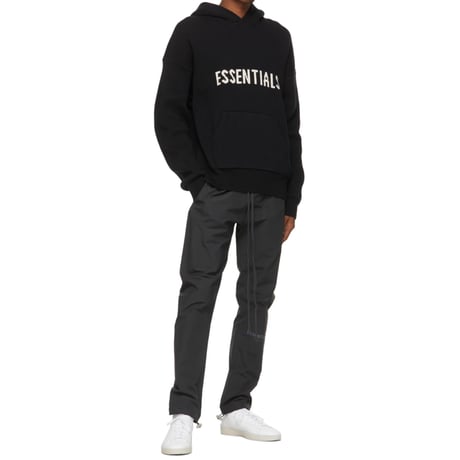 ESSENTIALS  fear of god /Knit Hoodie "BLACK"