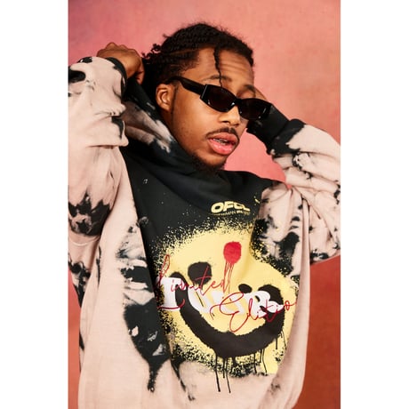 BOOHOO /Drip face tie die hoodie (SET UP)