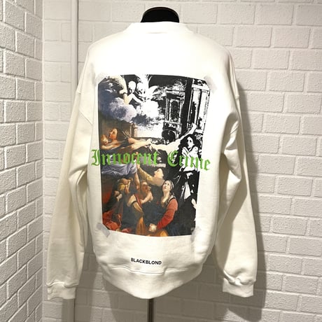BLACK BLOND/BBD Innocent Crime Crewneck Sweatshirt  (WHITE)