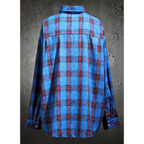 V.O.L.T/ Check washed Long Shirts