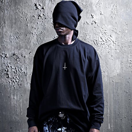 By The R/ Cross Paint Cotton LongSleeve Tee BLACK