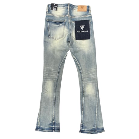VALABASAS / Mr Stacked Denim  "Wash Blue"