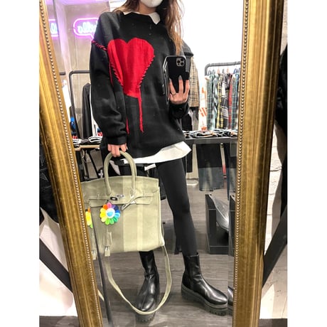 WOSS.official/Heart oversize knit