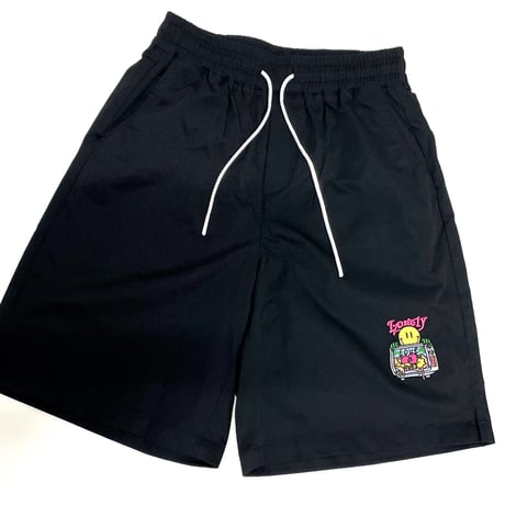 WOSS.official/smile emboidery shorts BLACK