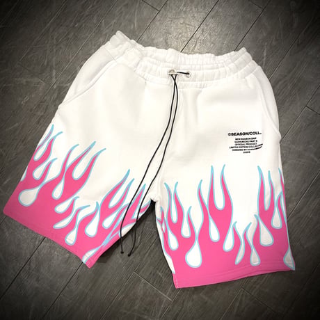 BOOHOO × Migos /Flame shorts White
