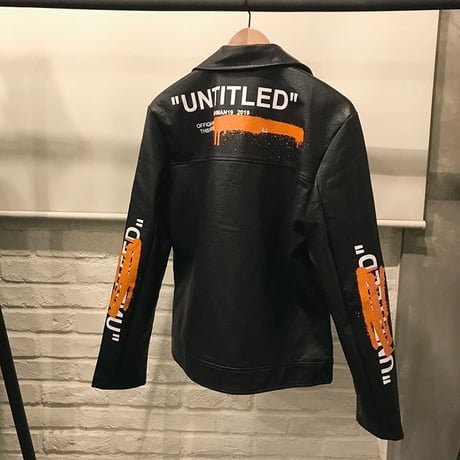 BOOHOO /Paint Art Biker Jacket