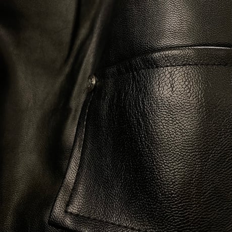 Mismatch NYC/Leather pocket wide pants  (SET UP)