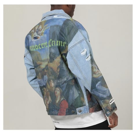BLACK BLOND/CUSTOM Denim Jacket(BLUE)