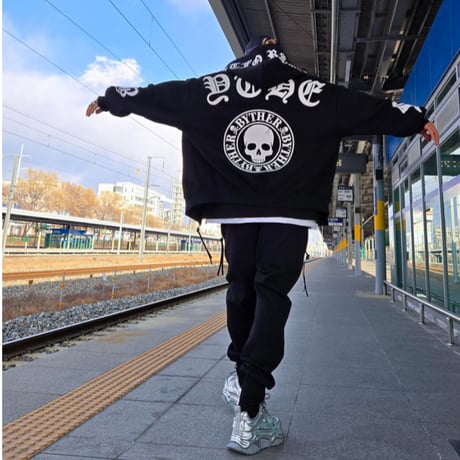 By The R/ Logo bonding  Zip Hoodie (SET UP)