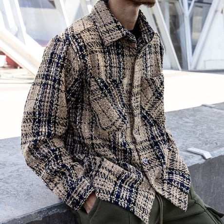 EPTM/Tweed Heavy Flannel shirt KHAKI