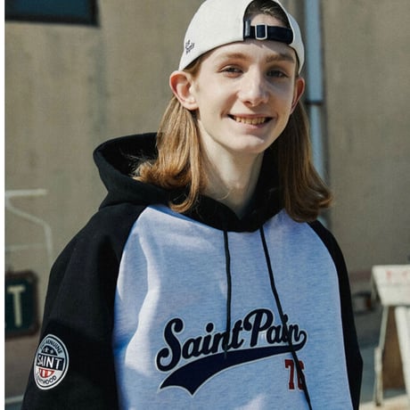 SAINT PAIN/ Team Logo Hoodie ASHGRAY