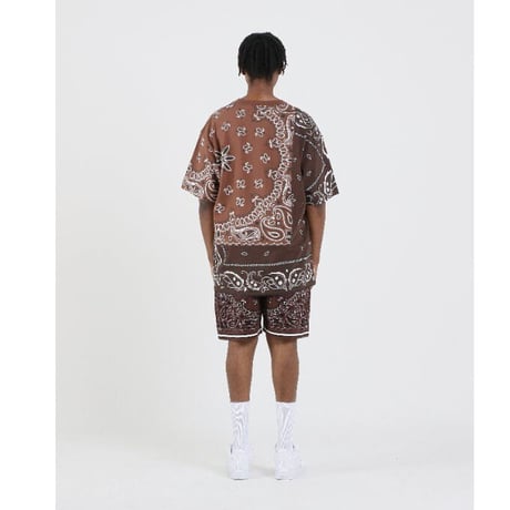 FNTY/ Knitted Paisley Shorts "BROWN"