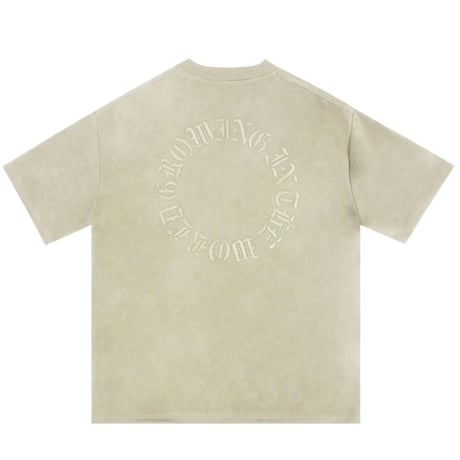 WOSS.official/ Oversized  Suede Embroid TOPS "CREAM"