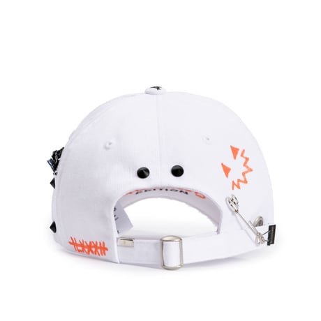 BLACK BLOND/Smile halloween CUSTOM CAP  WHITE