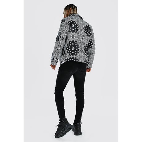BOOHOO /BANDANA Biker Jacket
