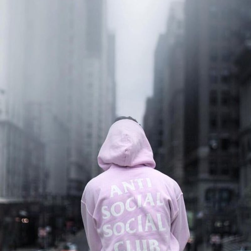 Anti Social Social Club SS Logo Hoodie PINK