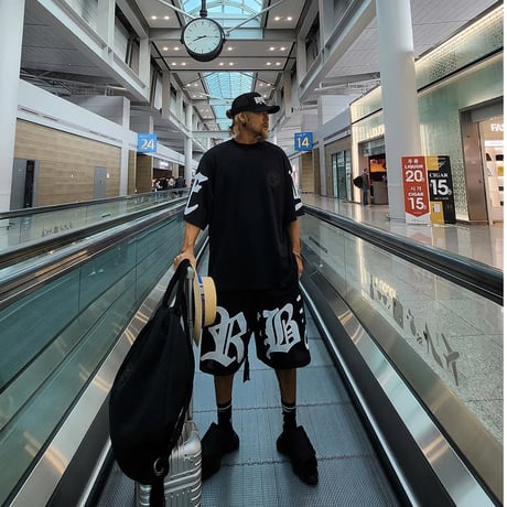 By The R/Big Lettering Mesh Tshirts (Set UP)  BLACK