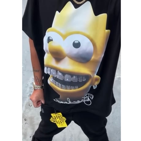 Mismatch NYC/ Grillz Simpson hommage tee  (BLACK)