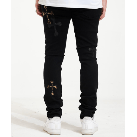 Crysp Denim/Cross Bone Black  denim