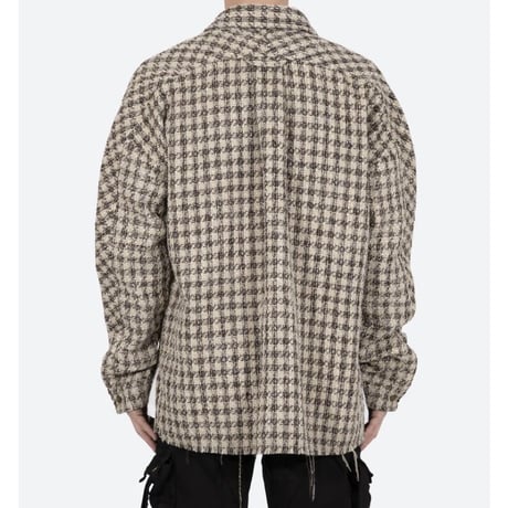 MNML/Tweed flannel Shirts BROWN