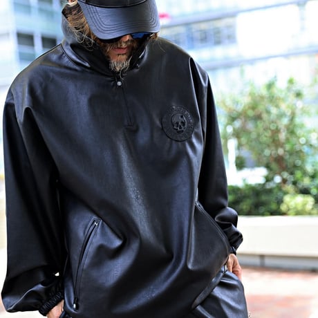 By The R/ Leather Anorak Jacket