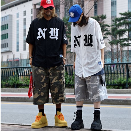 ByTheR/ NY Baseball Shirts "WHITE/BLACK"