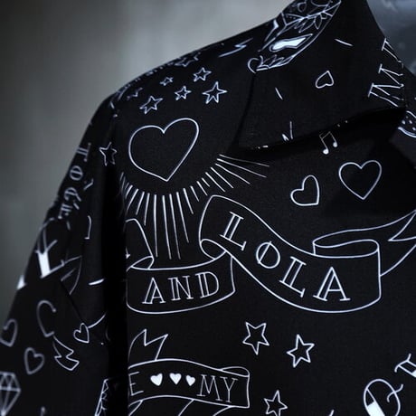 By The R/Tatoo Art Button Shirts "BLACK"