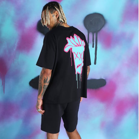 BOOHOO × Migos /Drip Face Tshirts Black