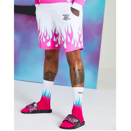 BOOHOO × Migos /Flame shorts White