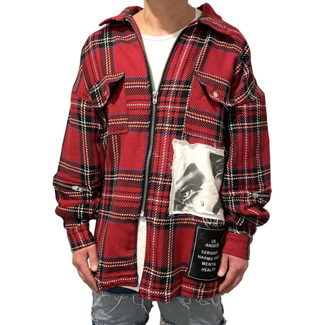 MNML/WOOL Flannel Shirts Art Jacket