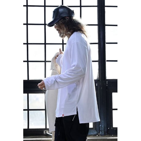 By The R/ Long LS Tee "WHITE/BLACK"