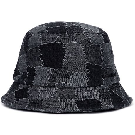 BLACK BLOND/Denim Patchwork HAT  "BLACK"
