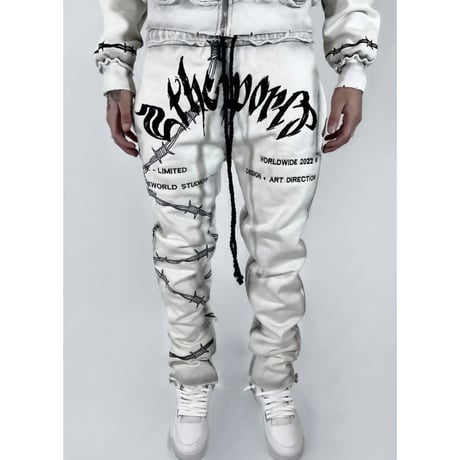 2TW®︎ / Chrome Pants (SET UP)  "OFF WHITE"
