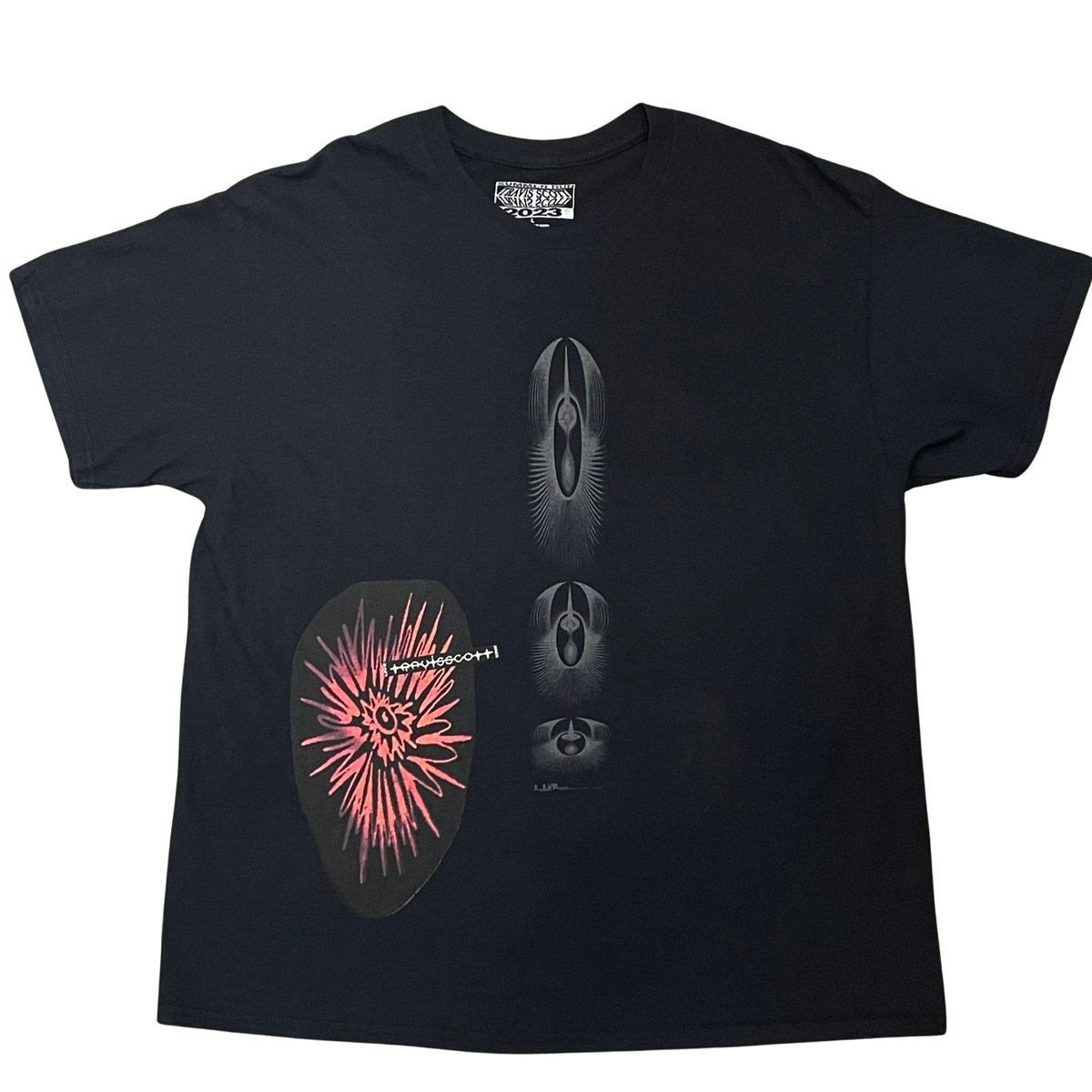 トラビススコット ライセンスUKツアーライブオフィシャルTシャツ ブラックXXL 送料無料】トラビススコット ライセンス ロンドンツアーライブ