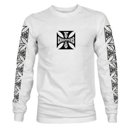 West Coast Choppers/ W.C.C Logo Longsleeve Tshirts "WHITE"