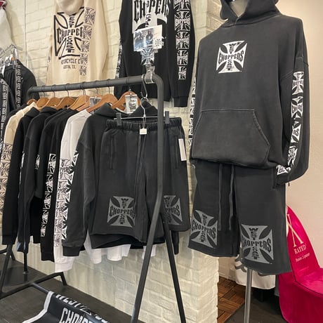West Coast Choppers/ Logo Hoodie "Vintage BLACK"