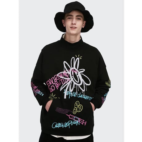 WOSS.official/Paint Art high neck sweat