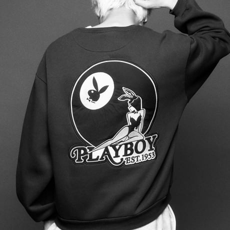 Playboy/Embroid Crewneck Sweatshirts "GRAY"