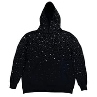 Mismatch NYC/Rhinestone Hoodie BLACK