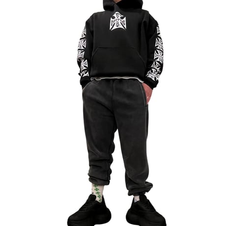 West Coast Choppers/ Logo Hoodie "Vintage BLACK"