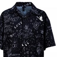 By The R/Tatoo Art Button Shirts "BLACK"
