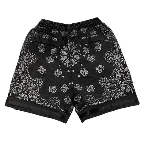 Mismatch NYC/BANDANA Canvas Shorts  WashBlack