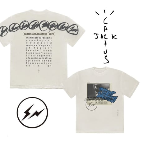 Travis Scott ✖︎  Fragment design /back big print Tshirts