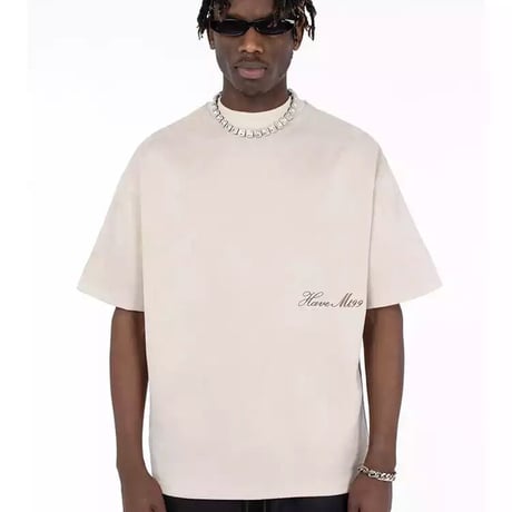 WOSS.official/ Oversized  Suede PrintTOPS "CREAM"