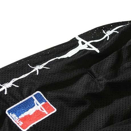 Mismatch NYC/Embroidery  Mesh Shorts