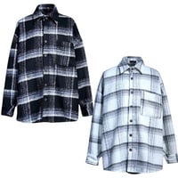 By The R/ Tweed Long Shirts "WHITE / BLACK"