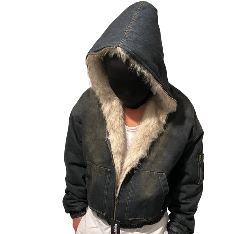 ジャケット・アウター mismatch new york Mismatch NYC/Fur Hooded Denim Jacket | BINGOSTA